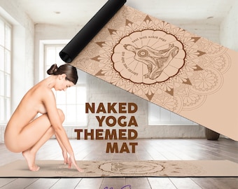 Yogamatte, Naked Yogamatte, Meditationsmatte, Naked Meditation Pad, Gymnastikmatte, FKK Camp, Dalai Lama, Mandala Thema Yogamatte