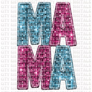 Mama png, glitter mama, glitter mama png, faux glitter png, faux borduurwerk png, faux pailletten png, Mama digitale download, Mama sublimatie