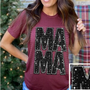 Mama png, glitter mama, glitter mama png, faux glitter png, faux borduurwerk png, faux pailletten png, Mama digitale download, Mama sublimatie