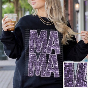 Mama png, glitter mama, glitter mama png, faux glitter png, faux borduurwerk png, faux pailletten png, Mama digitale download, Mama sublimatie