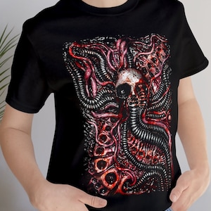 Biomechanical Giger Skull Unisex T-Shirt