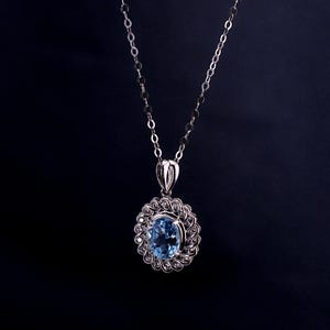 Natural Topaz Birthstone Necklace • Handmade Necklace for Her • 925 Silver Gold Plated
