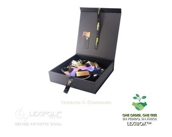 Standard Black Presentation Box with Ribbon  #2 , 30×30×7