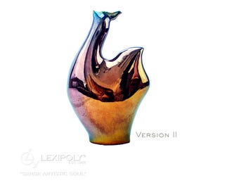 Iridescent Farm hen ceramic Figurine | Modern Home Decor | Elegant Home Gift
