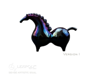 Home Decor Gift Ceramic Horse Sculpture | Iridescent art