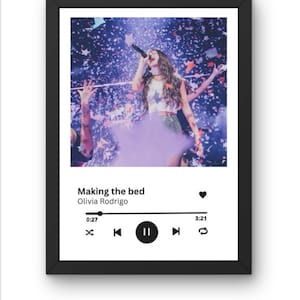 MAKING THE BED Olivia Rodrigo guts tour wall art poster