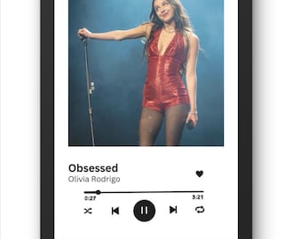 OBSESSED Olivia Rodrigo music poster. guts tour