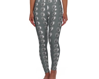 Leggings de yoga taille haute Silver Moon (AOP)