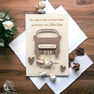 Hochzeitsgeschenk | Geschenkidee | Geldgeschenk | Auto | personalisiert | Geschenk zur Hochzeit | Brautpaar Geschenk | Holzgeschenk