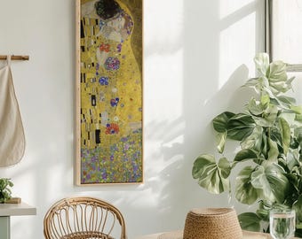 Gustav Klimt's The Kiss Canvas Print | Art Nouveau Gold Decor