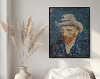 Van Gogh Self-Portrait Canvas Print: Impressionist Art Wall Decor