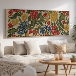 Botanical Floral Canvas Print | Vintage Farmhouse Wall Art