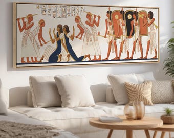 Ancient Egyptian Canvas Art | Pharaoh Giclée Print, Framed Option