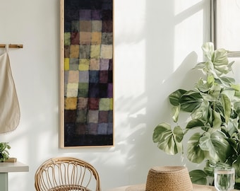 Abstract Color Block Giclée Print | Vertical Geometric Canvas Art