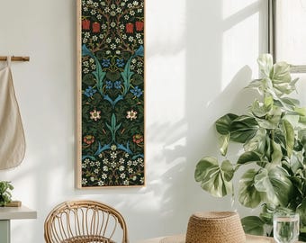 William Morris Botanical Art Print | Tall Canvas Wall Art