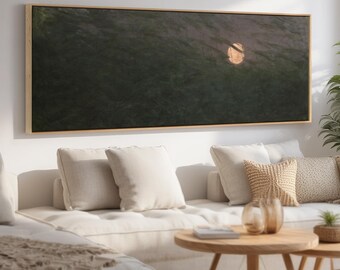 Moonlit Night Sky Canvas Print | Moody Abstract Wall Art