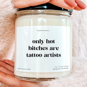 Tattoo Artist Gift Candle Funny Tattoo Shop Decor For Female Tattoo Artists Edgy Candle For Inked Women Tattooer Appreciation Gift For Her