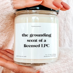 Licensed Professional Counselor Candle Therapist Office Decor Self Care Gift for LPC Mental Health Candle Scented Soy Candle for Therapist