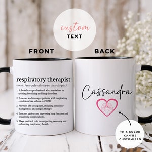 Personalized  Respiratory Therapist Mug, Custom New Respiratory Therapist Gift, Respiratory Therapist Appreciation Gift, Rrt Gifts