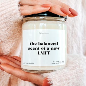 Licensed Therapist Candle LMFT Gift Mental Health Graduation Gift Counseling Office Decor Therapist Congratulations Gift
