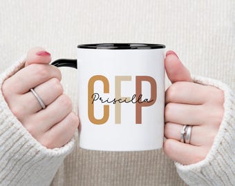 Gecertificeerde mok financieel planner aangepaste GVB-mok Gepersonaliseerde financieel adviseur cadeau Financieel planner kantoorbeker GVB afstudeercadeau