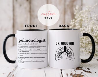 Personalized Pulmonologist Mug, Gift for Pulmonologists, Lung Doctor Mug, Gift for Pulmonary Specialist, Pulmonologist Appreciation Gift