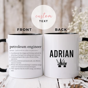 Personalisieren Sie Petroleum Engineer Becher Geschenk für Öl- und Gasfachleute, Petroleum Engineer Geschenk, Petroleum Engineer Becher, Petroleum Engineer Mug, Geschenkideen für Petroleum Engineer