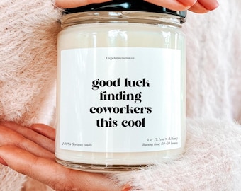 Cadeau de départ d'un collègue Bougie de bureau amusante Cadeau pour collègue Idée cadeau d'adieu au travail Cadeau d'adieu Meilleure amie au travail Cadeau de départ pour collègues