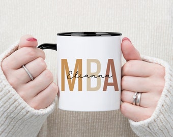 Personalized MBA Mug, Master of Business Administration Gift, New Mba Gifts, New Mba Gift, MBA Grad Gift, Mba Student Gifts, Masters Mug