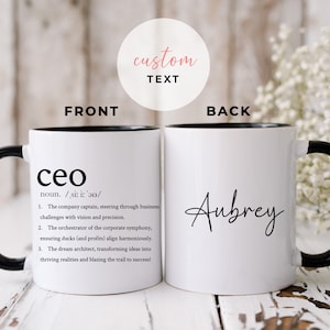 Custom CEO Definition Mug, Chief Executive Officer Coffee Mug, Gift For New Ceo Appreciation Gift, Ceo Birthday Gift New Business Owner Gift