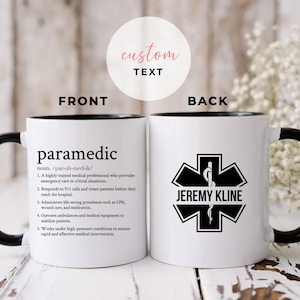 Personalized Paramedic Mug, Paramedic Presents, Custom EMS Mug Gift, Paramedic Appreciation Gift for EMTs and Medics, Ambulance Crew Gift