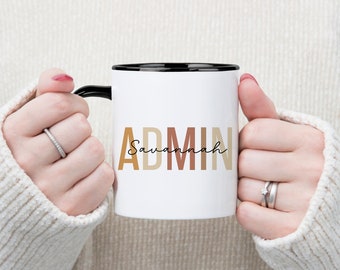 Taza de administrador personalizada, Taza de regalo de asistente administrativo, Nuevo regalo de asistente de administrador, Ideas de regalos de administrador, Taza de café de administrador, Regalo de compañero de trabajo de oficina de administración
