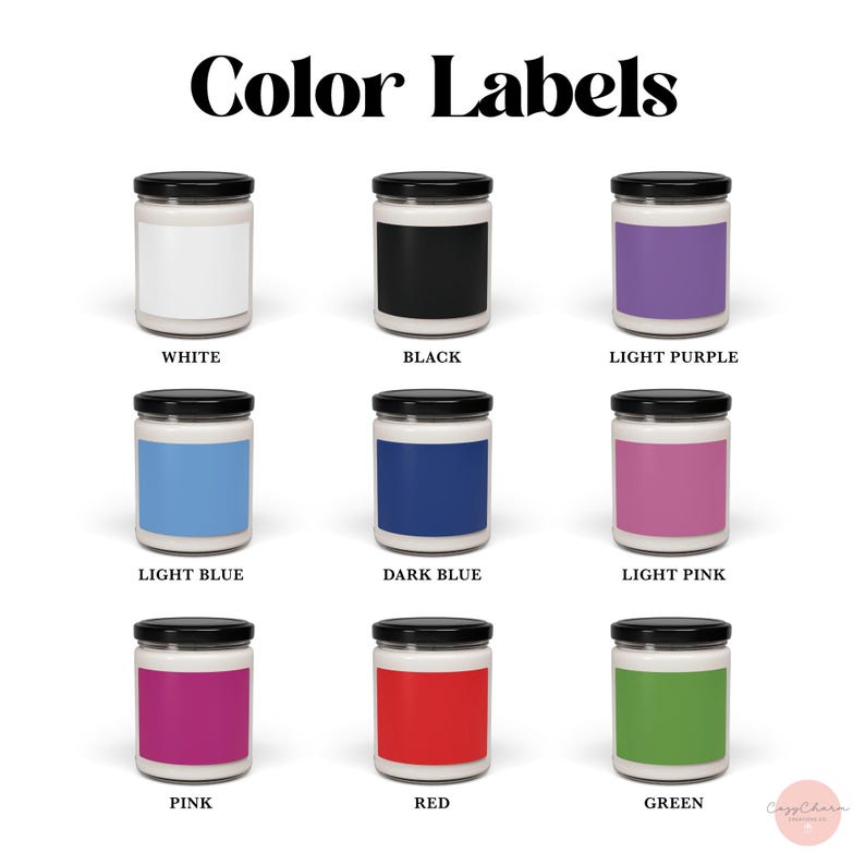 Color labels for candles in various colors, including white, black, light purple, light blue, dark blue, light pink, pink, red, and green.