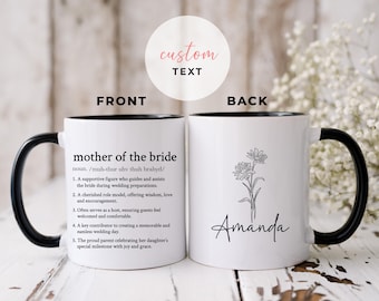 Custom Mother of the Bride Mug, Mother of the Bride Gifts, Gift for Mother-in-Law, Gift for the Mother of the Bride, Mother of bride Gift