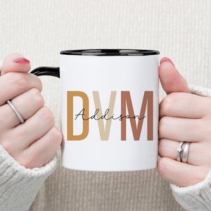 Tazza DVM personalizzata, Regalo futuro studente Dvm, Regalo personalizzato nuovo Dvm, Regalo laureato Dvm, Regalo per Dvm, Regalo Dottore in Medicina Veterinaria, Vet Med