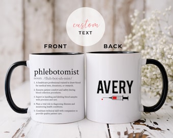 Personalized Phlebotomist Mug, Custom Phlebotomist Gift, Phlebotomist Appreciation Gift, Custom Phlebotomist Mug, Phlebotomy Technician Gift