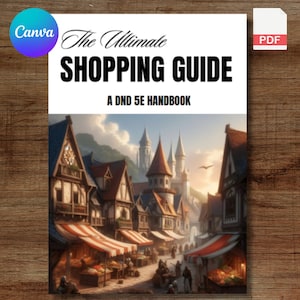 Shopping Catalogue DnD, Fully Customizable | Canva Editable Template | Roleplaying | A4 format  | TTRPG, VTT  | Handbook | Printable