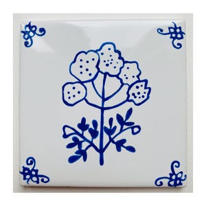 Afternoon Lawn ~ Delft Inspired, Hand-Painted Blue and White Tile