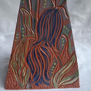 Handmade ceramic lamp base.
