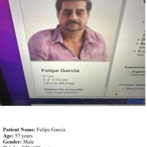 実際のスクリーンショット 高血圧を評価する包括的なケーススタディ FELIPE GARCIA
