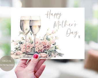 Happy Mother's Day Card, Mother's Day Printable, Elegant Mother's Day Card, Mother's Day Card, Elegant Mother's Day, Envelope Template Incl