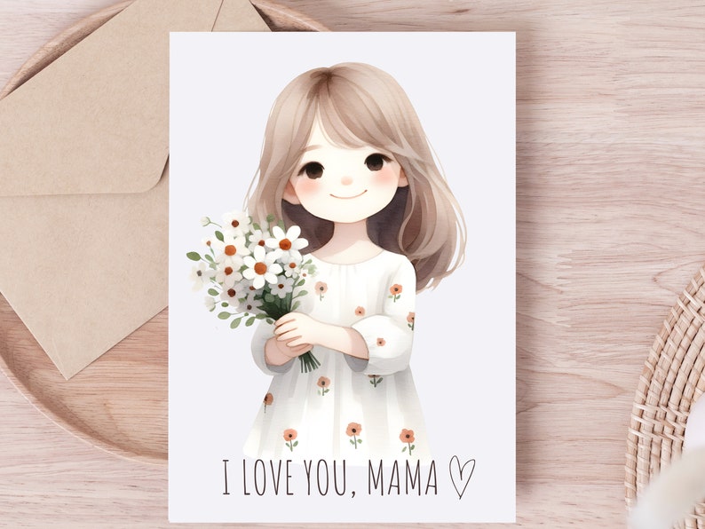 Printable Mother's Day Card, Mother's Day Card Printable, Mother's Day Printable, Happy Mother's Day Card, Envelope Template Included zdjęcie 9