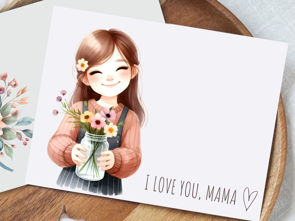 Printable Mother's Day Card, Mother's Day Card From Daughter, Mother's Day Printable, Happy ...