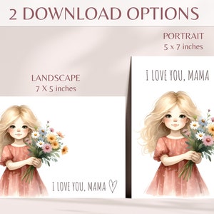 Printable Mother's Day Card, Mother's Day Card From Daughter, Mother's Day Printable, Happy ...