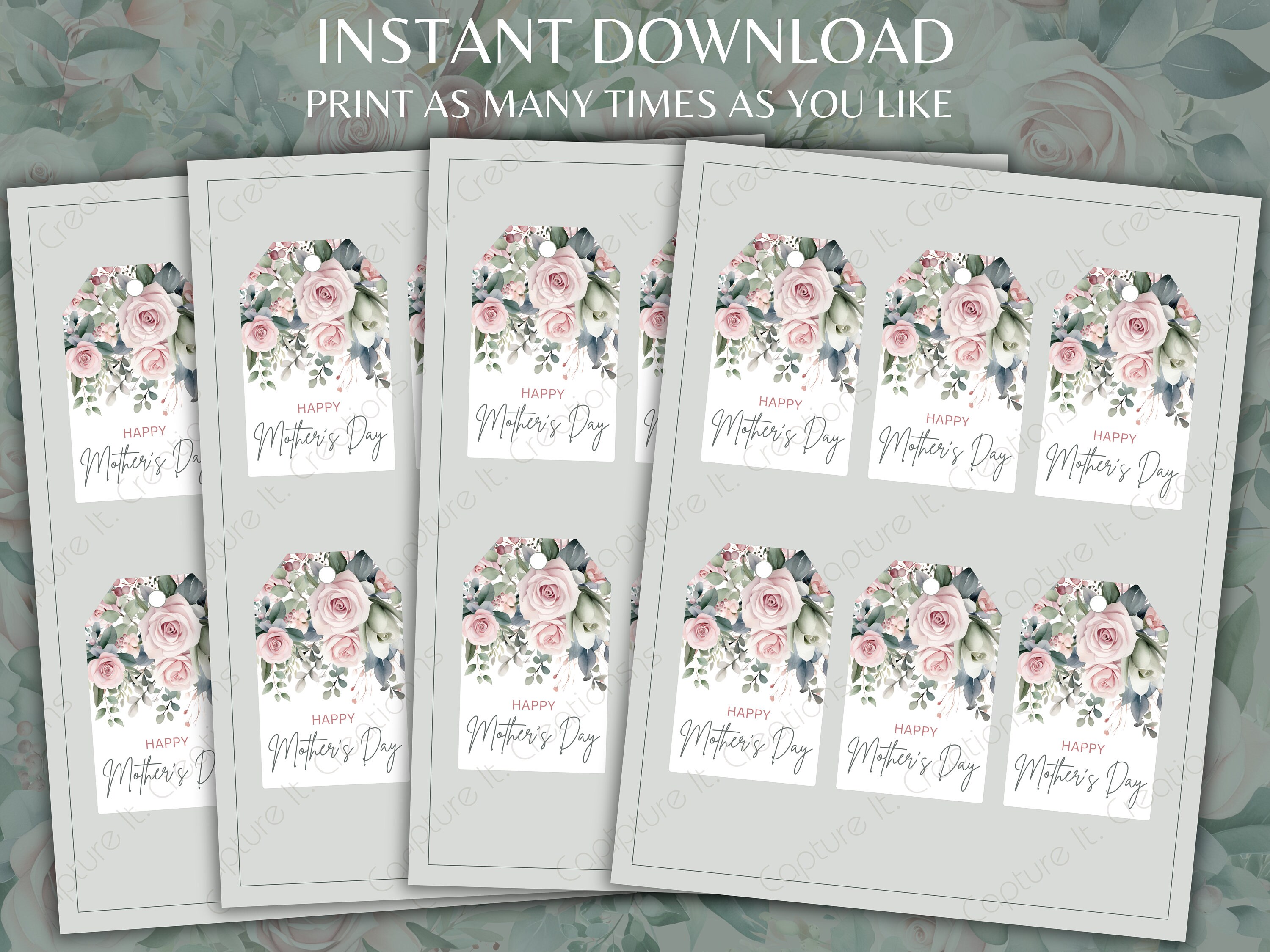 Mother's Day Gift Tag, Printable Gift Tag, Mother's Day Printable ...