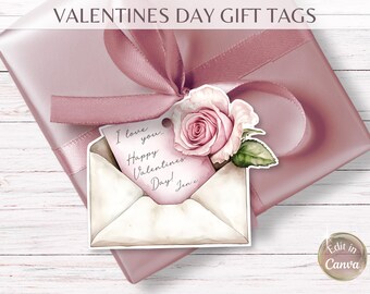 Valentines Day Gift Tags, Editable Gift Tags, Happy Valentines Day Gifts, Printable Gift Tags, Valentines Day Printables, DIY Gifts
