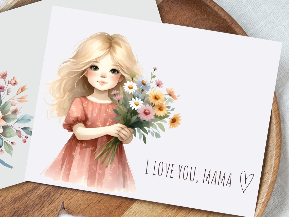 Printable Mother's Day Card, Mother's Day Card From Daughter, Mother's Day Printable, Happy ...