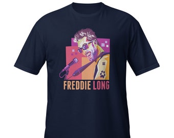 Freddie Long Pop Art, Navy - Unisex Basic Softstyle T-Shirt