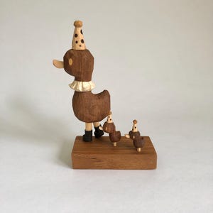 Duck parade handmade wood carving, sculpture carved wood figurine