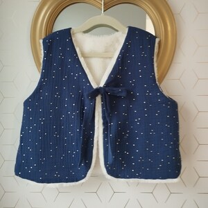 Gilet de berger enfant Bleu